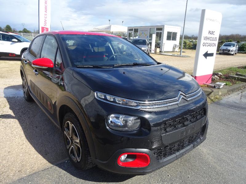 CITROEN C3 occasion puretech 82ch essence noire toit rouge faible kilométrage à Roquettes ou à Auterive près de Toulouse